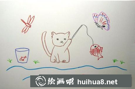 小貓釣魚