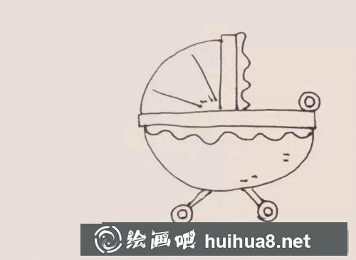 嬰兒車兒童畫過程