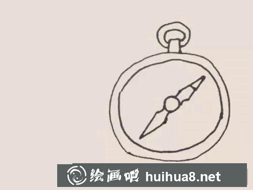 指南針簡(jiǎn)筆畫(huà)過(guò)程 指南針簡(jiǎn)筆畫(huà)過(guò)程