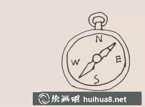 指南針簡(jiǎn)筆畫(huà)過(guò)程 指南針簡(jiǎn)筆畫(huà)過(guò)程