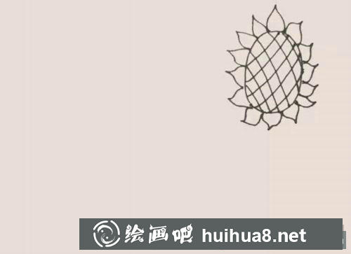 向日葵簡筆畫過程