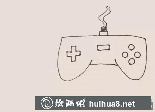 游戲手柄簡筆畫過程
