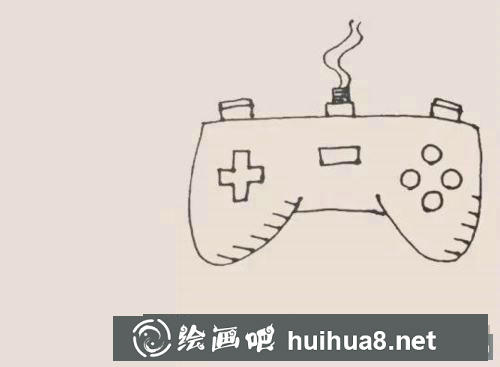 游戲手柄簡筆畫過程
