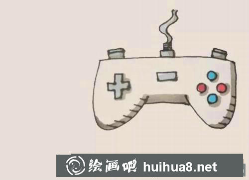 游戲手柄簡筆畫過程