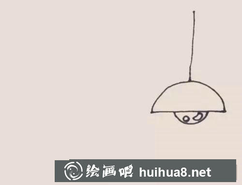 吊燈簡筆畫過程
