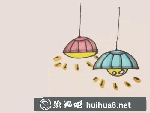 吊燈簡筆畫過程