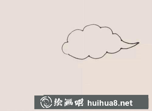 雨云簡筆畫過程