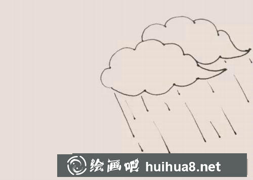 雨云簡筆畫過程