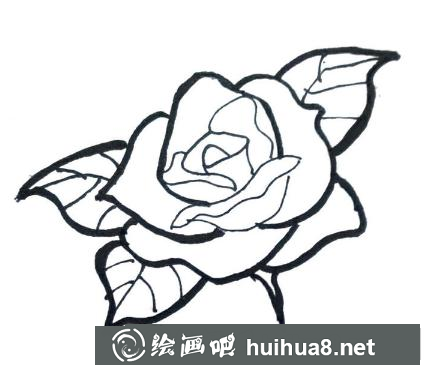 玫瑰花簡筆畫