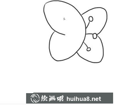 簡筆畫教程怎么畫蝴蝶花