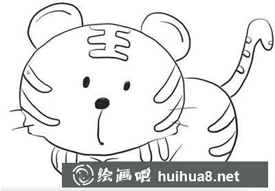 簡(jiǎn)筆畫教程怎么畫可愛的小老虎