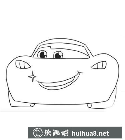 簡(jiǎn)筆畫教程怎么畫汽車總動(dòng)員閃電麥昆