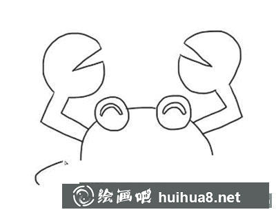 簡筆畫教程怎么畫開心的螃蟹