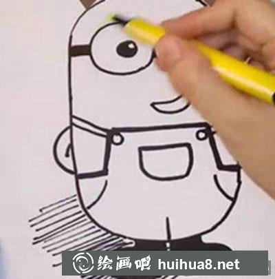 簡(jiǎn)筆畫教程怎么畫小黃人