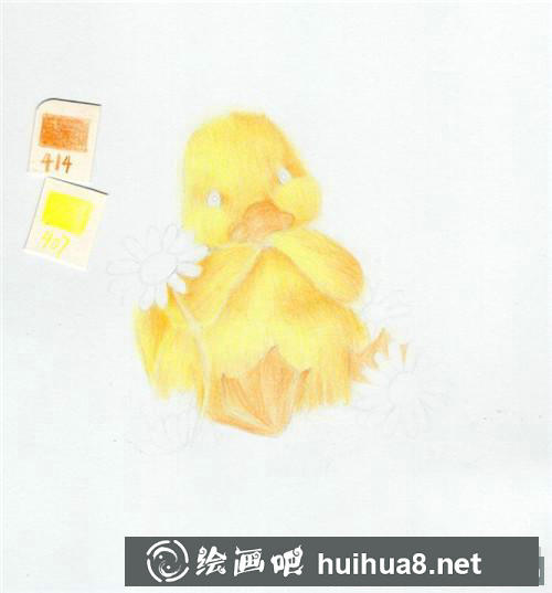 小黃鴨兒童畫