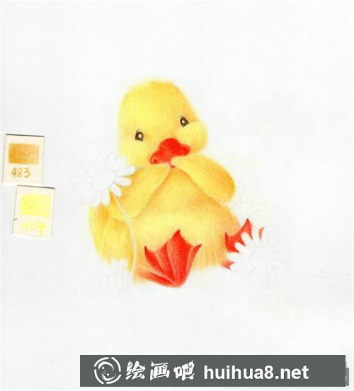 小黃鴨兒童畫