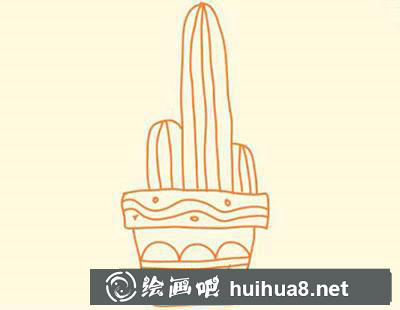 簡(jiǎn)筆畫教程怎么畫仙人掌