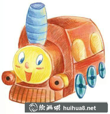 小火車兒童畫