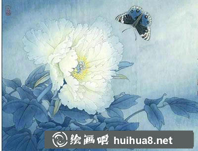 工筆畫教程怎么畫《鳳丹白蛺蝶》