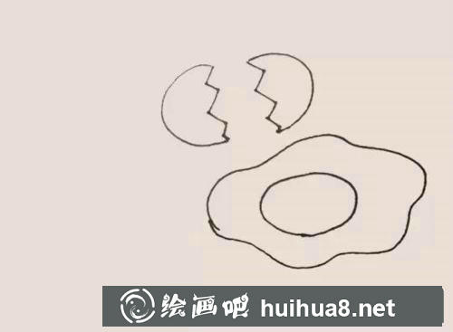 荷包蛋簡筆畫過程