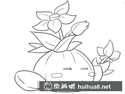 簡(jiǎn)筆畫教程怎么畫水仙球開花