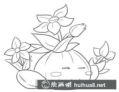 簡(jiǎn)筆畫教程怎么畫水仙球開花