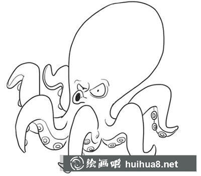 簡(jiǎn)筆畫教程怎么畫章魚