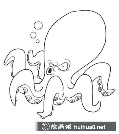 簡(jiǎn)筆畫教程怎么畫章魚