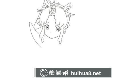 彩俐公主簡筆畫眼睛和頭發(fā)