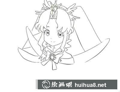 彩俐公主簡筆畫五官和衣服