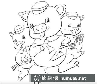 簡筆畫教程怎么畫三只小豬
