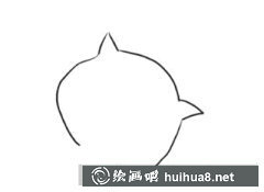 簡(jiǎn)筆畫教程貓玩耍步驟
