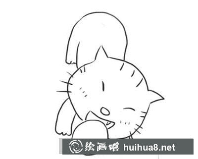 簡(jiǎn)筆畫教程怎么畫玩耍的貓