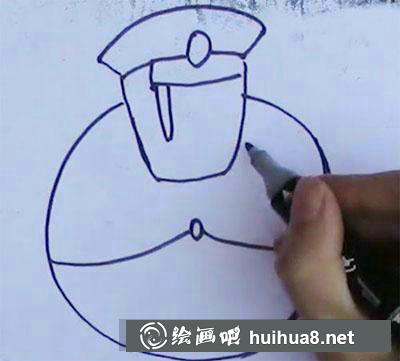簡(jiǎn)筆畫教程怎么畫黑貓警長(zhǎng)