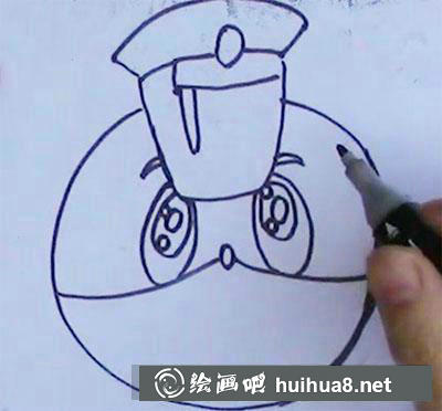 簡(jiǎn)筆畫教程怎么畫黑貓警長(zhǎng)