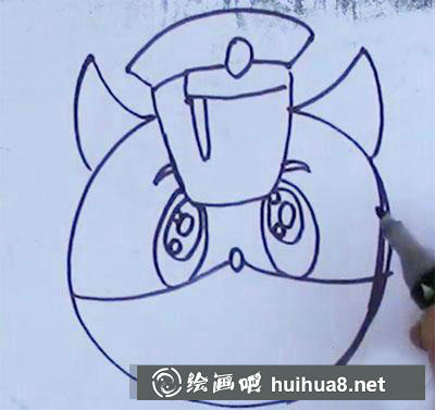 簡(jiǎn)筆畫教程怎么畫黑貓警長(zhǎng)