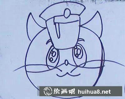 簡(jiǎn)筆畫教程怎么畫黑貓警長(zhǎng)