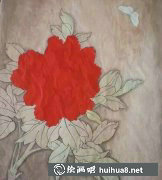 工筆畫教程繪王紅粉蝶