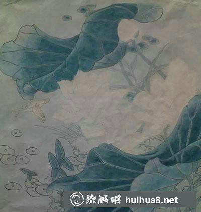 工筆畫教程怎么畫《白荷.夜瀾靜》