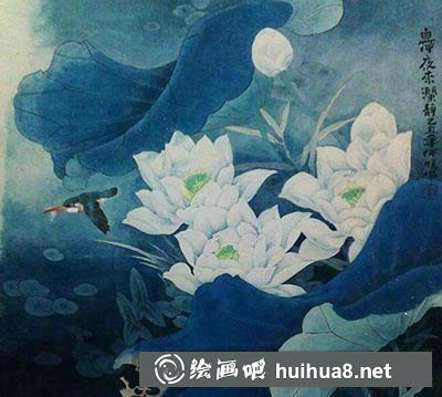 工筆畫教程怎么畫《白荷.夜瀾靜》