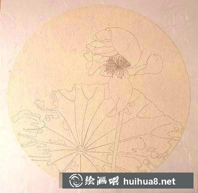怎么畫水墨荷花
