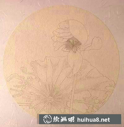 怎么畫水墨荷花