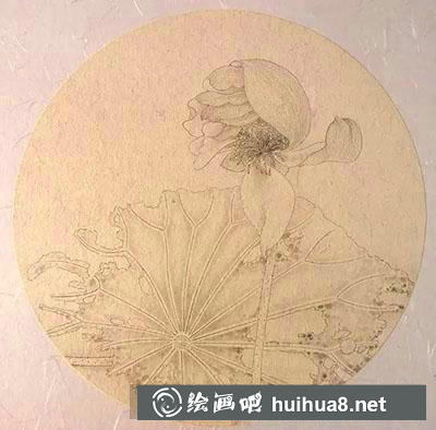 怎么畫水墨荷花