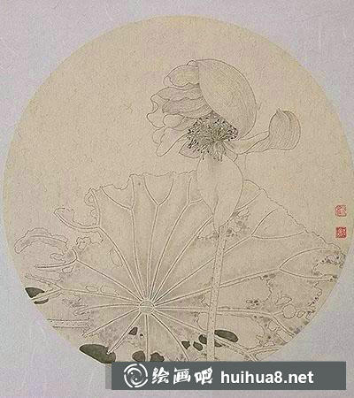 怎么畫水墨荷花