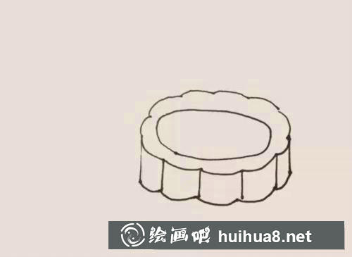月餅簡筆畫過程