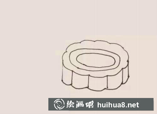 月餅簡筆畫過程