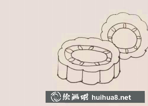 月餅簡筆畫過程