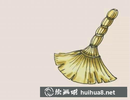 掃把簡(jiǎn)筆畫過程