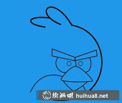 簡(jiǎn)筆畫教程怎么畫憤怒的小鳥(niǎo)