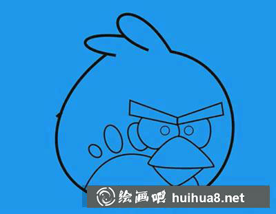 簡(jiǎn)筆畫教程怎么畫憤怒的小鳥(niǎo)